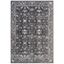 Charcoal and Ivory High Pile Synthetic Small Rug