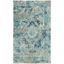 Chic Metro-Mod Ivory & Blue Reversible Synthetic Area Rug - 3' x 5'