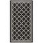 Black and Beige Synthetic Flat Woven Outdoor Area Rug 2'7" x 5'