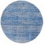 47" Round Blue Synthetic Easy Care Area Rug