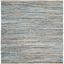 Cape Cod Blue and Natural Square Wool Area Rug