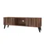 Nut Brown 63" Media Console with Concealed Storage and Open Shelf