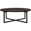 Cheyenne 40'' Round Black Wood & Metal Mosaic Coffee Table