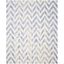 Ivory and Blue Hand-Tufted Wool 8' x 10' Area Rug