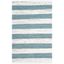 Ivory and Charcoal Striped Wool and Cotton 5' x 7' Area Rug