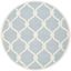 Blue and Ivory Round Hand-Tufted Wool Area Rug