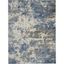 Modern Artistic Abstract Blue 9'3" x 12'9" Synthetic Area Rug