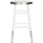 Transitional Silver-Dipped 24" White Metal Counter Stool