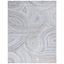 Blue and Beige Abstract 8' x 10' Hand-Tufted Wool Area Rug