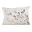 Soft Silver Poinsettia Branch Cotton Lumbar Throw Pillow