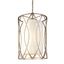 Sausalito Deep Bronze 4-Light Pendant with Linen Shade