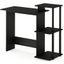 Americano Black Wood Laptop Desk with Drawer and Shelves