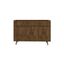 Rustic Brown Mid-Century Modern Buffet Stand with 4 Shelves