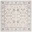 Ivory and Silver Tufted Wool Square Area Rug