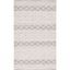 Ivory Hand-Tufted Wool Rectangular Rug with Fringe, 3' x 5'