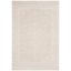 Cream and Ivory Hand-Knotted Synthetic 8' x 10' Area Rug