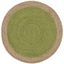 Handmade Green and Natural Round Jute Area Rug