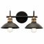 Clyde 16.75'' Bronze and Champagne 2-Light Vanity Fixture