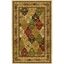 Multi/Ivory Floral Hand-Knotted Synthetic Small Rug