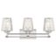 Polished Nickel 3-Light Vanity with Clear Crystal Shades