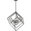 Matte Black Geometric Steel 6-Light Chandelier