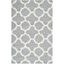 Silver and Ivory Hand-Tufted Wool Geometric Area Rug