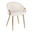 Claire Low Cream Velvet and Gold Metal Side Chair