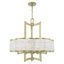 Elegant Grammercy 6-Light Chandelier with Crystal Strands in Winter Gold