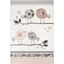 Ivory and Pink Birds Design Kids Area Rug