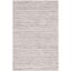 Beige Hand-Knotted Wool and Viscose 4'x6' Area Rug