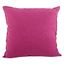 Fuchsia Fringed Linen Square Throw Pillow Set