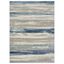 Coastal Abstract Blue 9' x 12' Synthetic Easy-Care Area Rug