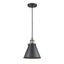 Black Antique Brass Mini Pendant Light with Glass Shade