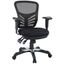 Black Mesh and Fabric Swivel Office Chair with Adjustable Arms