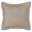 Natural Hemstitched Square Linen Blend Throw Pillow