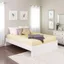 Elegant Queen Platform Bed with 4 Storage Drawers - White Finish