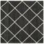 Modern Trellis Dark Grey & Ivory Square Shag Rug