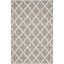 Grey and Ivory Cotton Flat Woven Reversible Area Rug