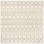 Ivory and Grey Hand Tufted Wool Square Area Rug