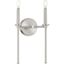 Elara Brushed Nickel 2-Light Bath Vanity Light with Fabric Shade