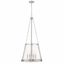 Prescott Brushed Nickel 4-Light Tapered Glass Pendant