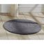 Lux Gray 30" Round Cotton Bath Mat Rug