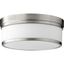 Celeste Satin Nickel 3-Light Glass Flush Mount