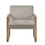 Taupe Velvet Club Accent Chair with Gold Metal Frame