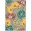 Handcrafted Enchanted Floral Medley 5' x 7' Gray Synthetic Area Rug