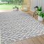 Elegant Ivory Diamond 4' x 6' Synthetic Reversible Area Rug