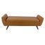 Carmel Vegan Leather Storage Bench with Walnut Wood Legs