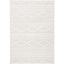 Ivory & Light Grey Hand-Knotted Easy-Care Synthetic Area Rug, 8' x 10'