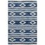 Navy and Ivory Hand-Tufted Wool Area Rug 2'6" x 4'