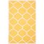 Gold and Ivory Geometric Hand-Tufted Wool Area Rug